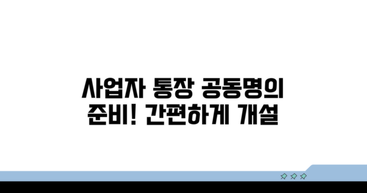 사업자통장 공동명의, 이렇게 준비하세요