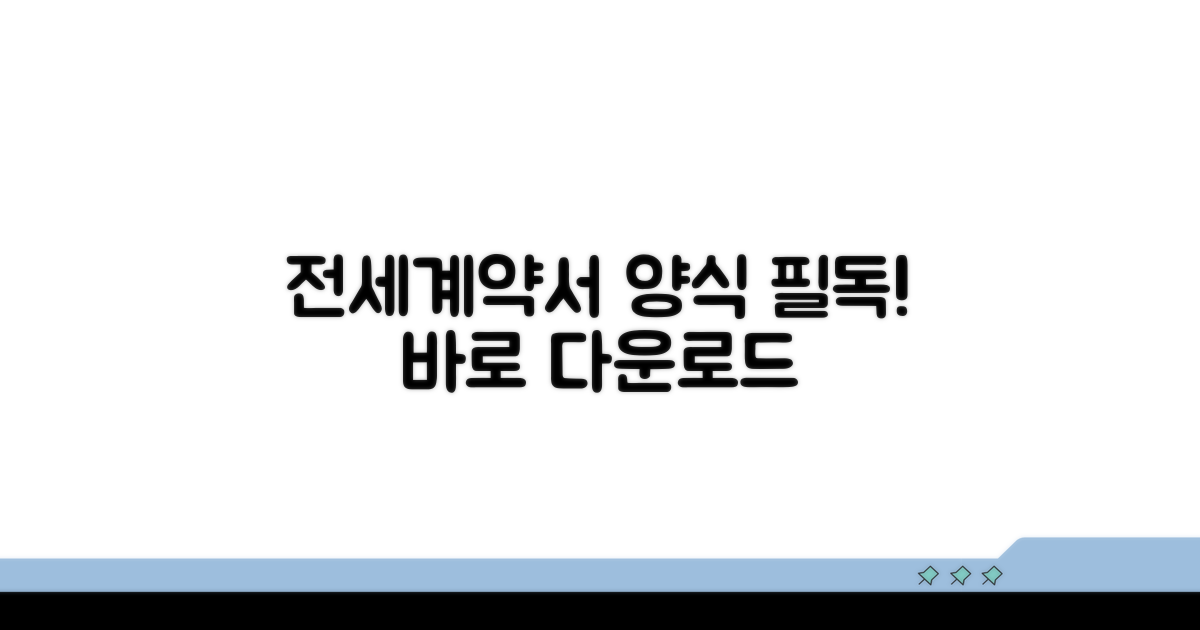 전세계약서 양식, 이것부터 다운로드