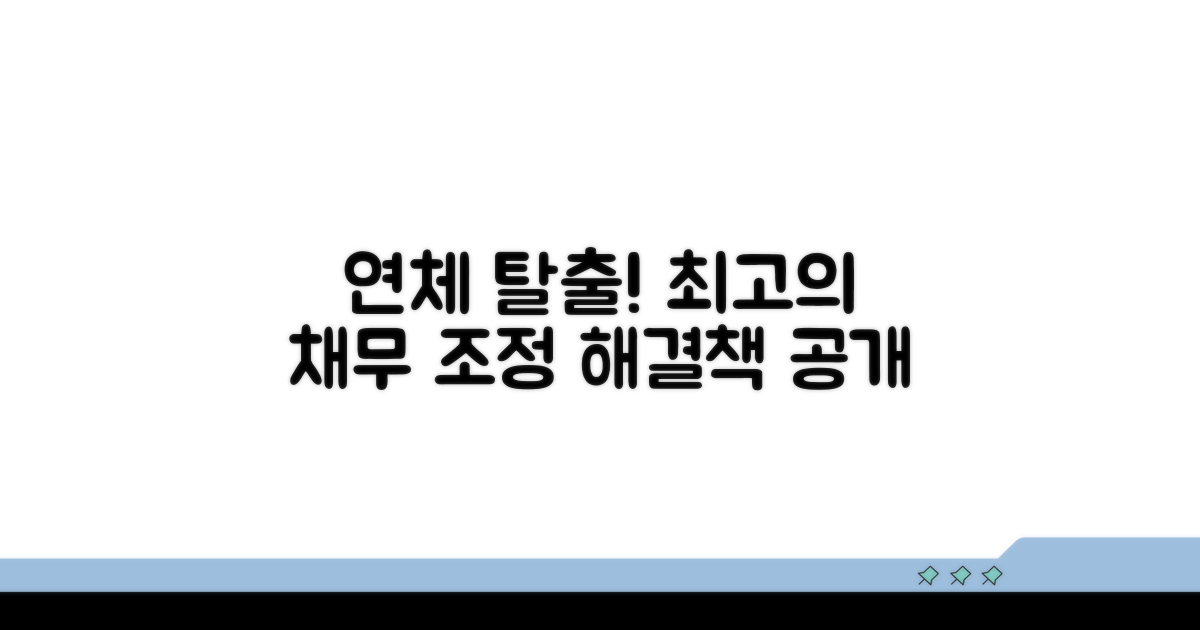 채무 조정, 연체 해결 최선의 방법