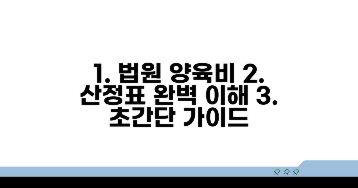 법원 양육비 산정표 이해하기