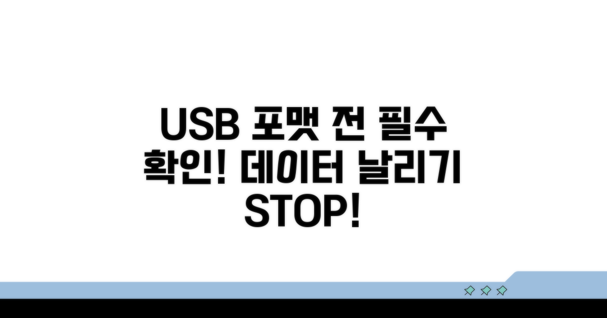 USB 강제 포맷 전 필독 사항