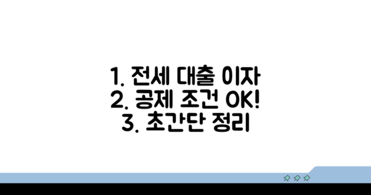 전세자금대출 이자공제 요건 완벽 정리