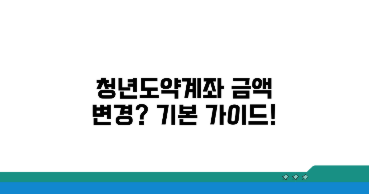 청년도약계좌 금액 변경 기본