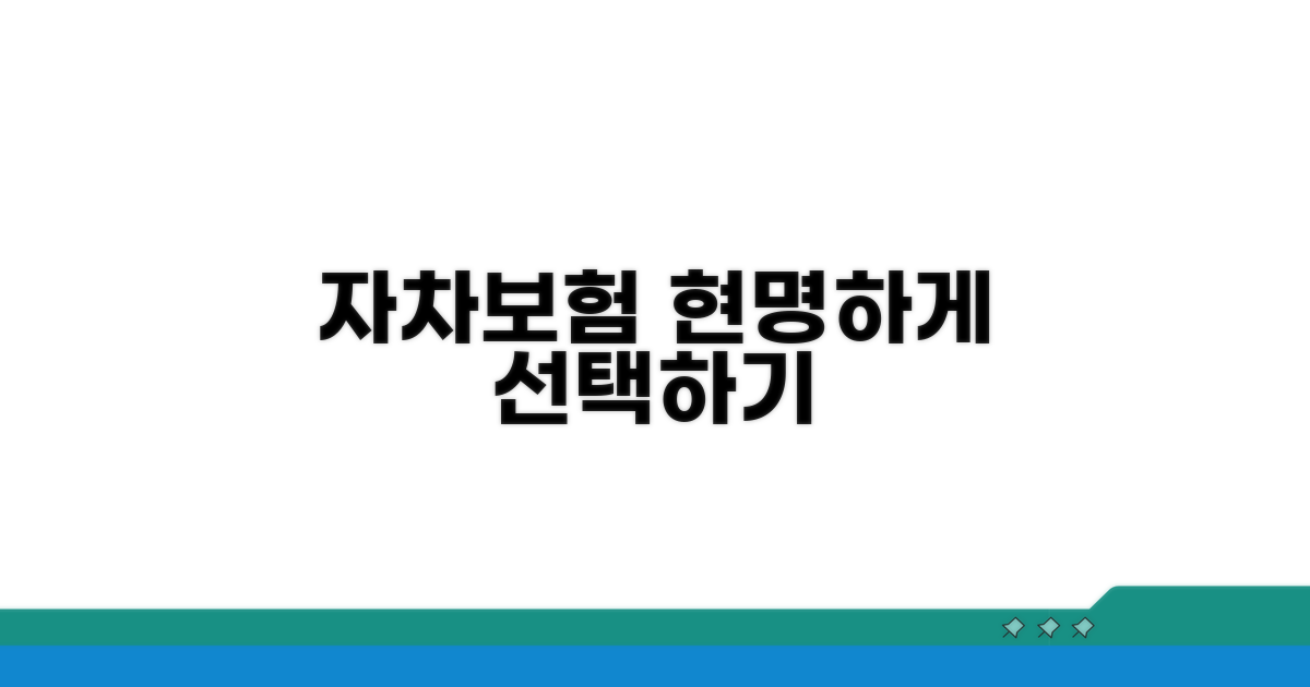 합리적인 자차보험 선택 가이드