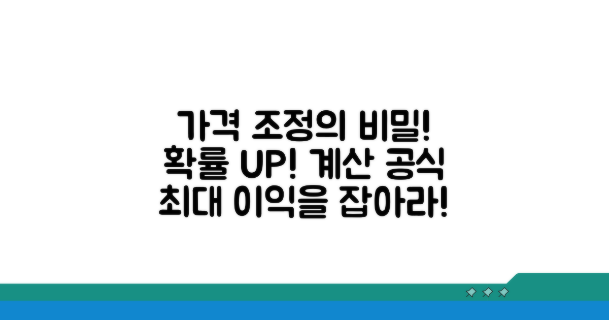 가격 조정 방식과 계산 공식