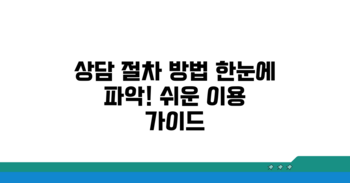 상담 절차와 이용 방법 안내