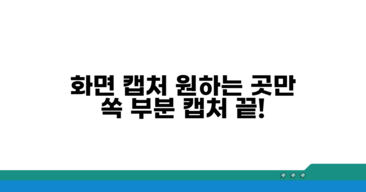 부분 화면 캡처, 원하는 영역만 쏙
