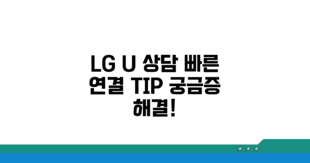 LG유플러스 상담 연결 방법