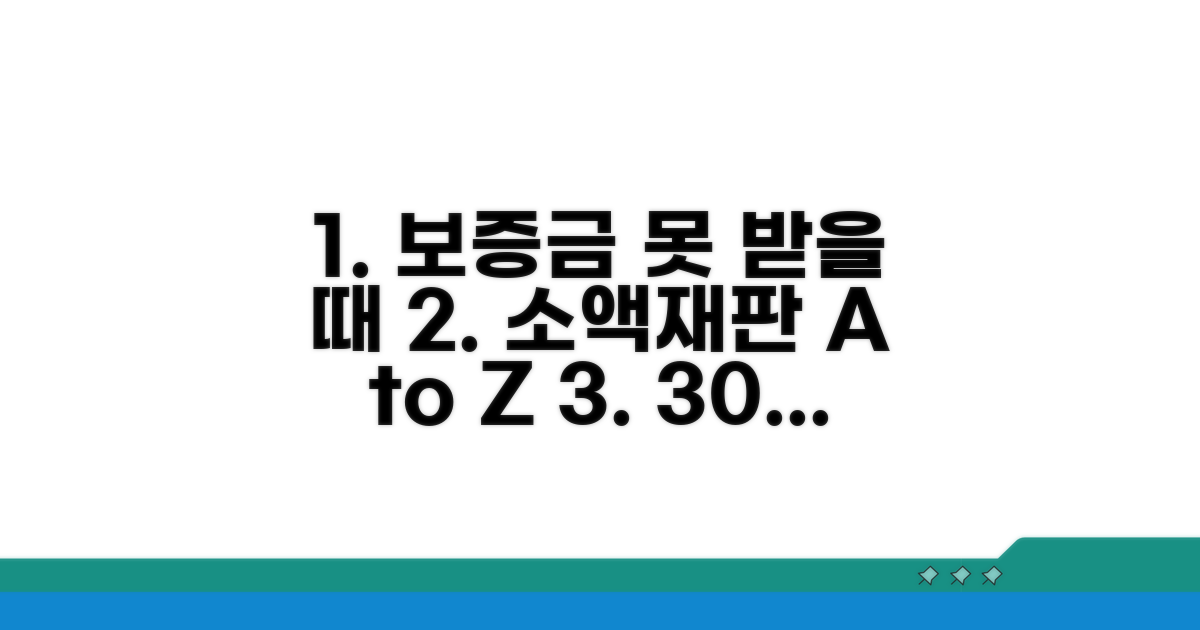 보증금 못 받을 때 소액재판 절차