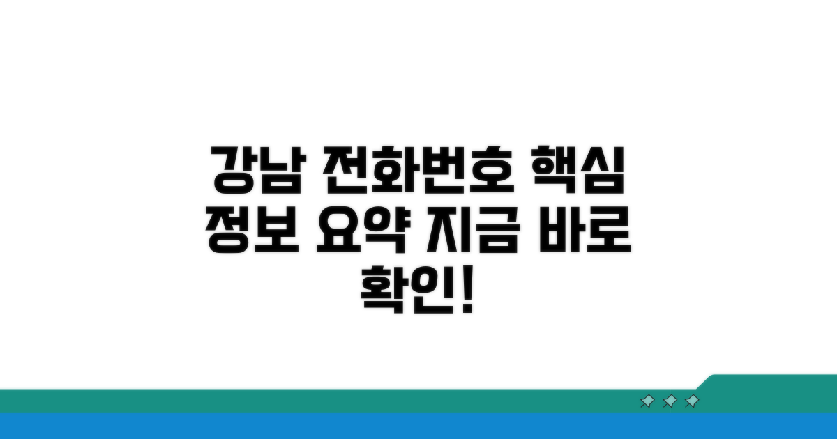 강남서 전화번호와 핵심 정보