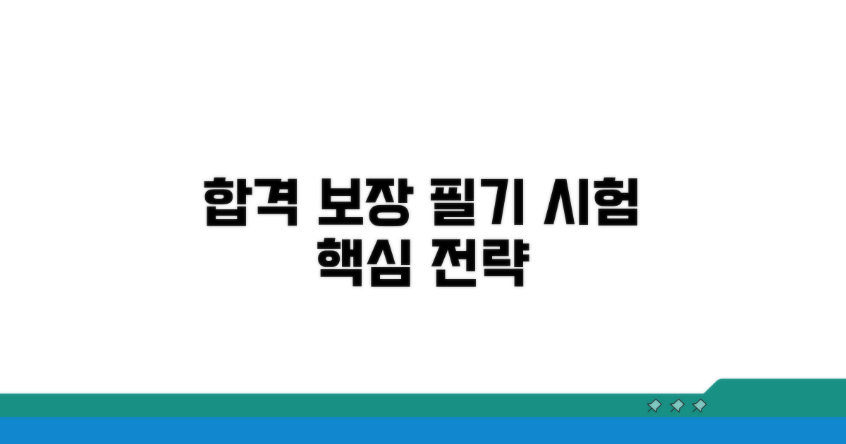 필기 시험 합격 핵심 전략