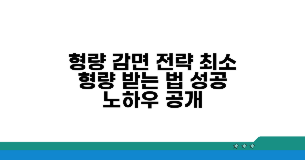 형량 감면 및 대응 전략