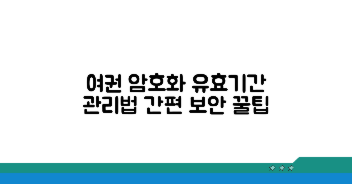 여권번호 암호화, 유효기간 관리법