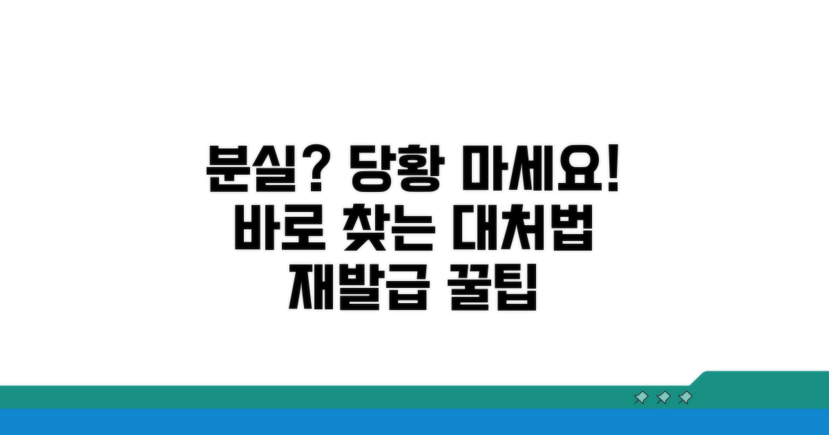 분실 시 대처법과 재발급 팁