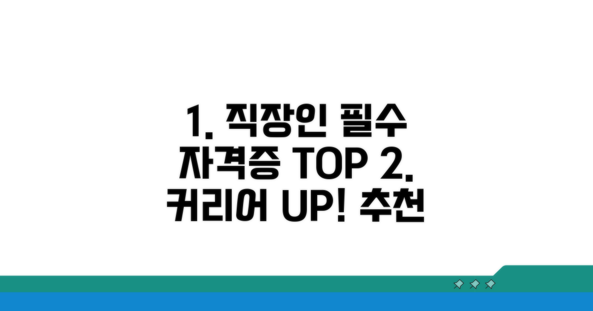 직장인 추천 자격증 순위