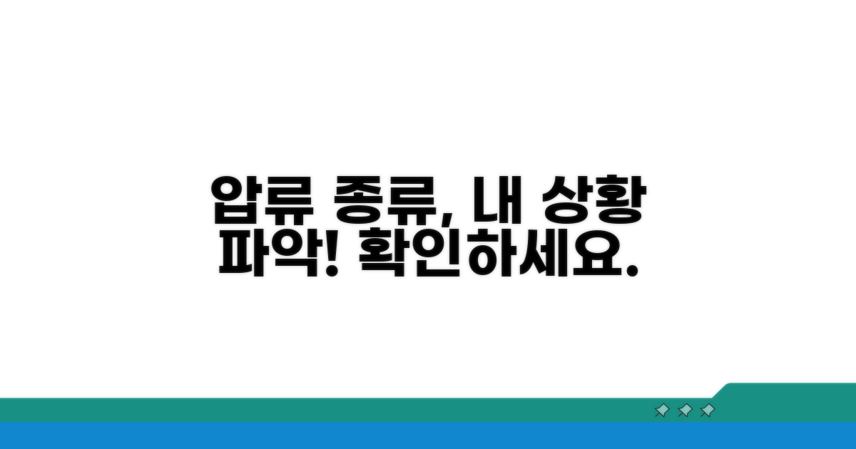 압류 종류, 내 상황은?