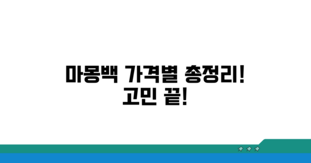 가격대별 인기 마몽백 비교 분석