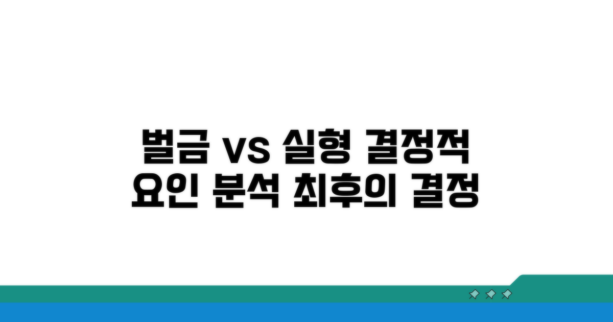 벌금형 vs 실형, 결정 요인 분석
