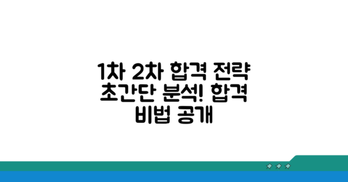 1차, 2차 시험 합격 전략 완벽 분석