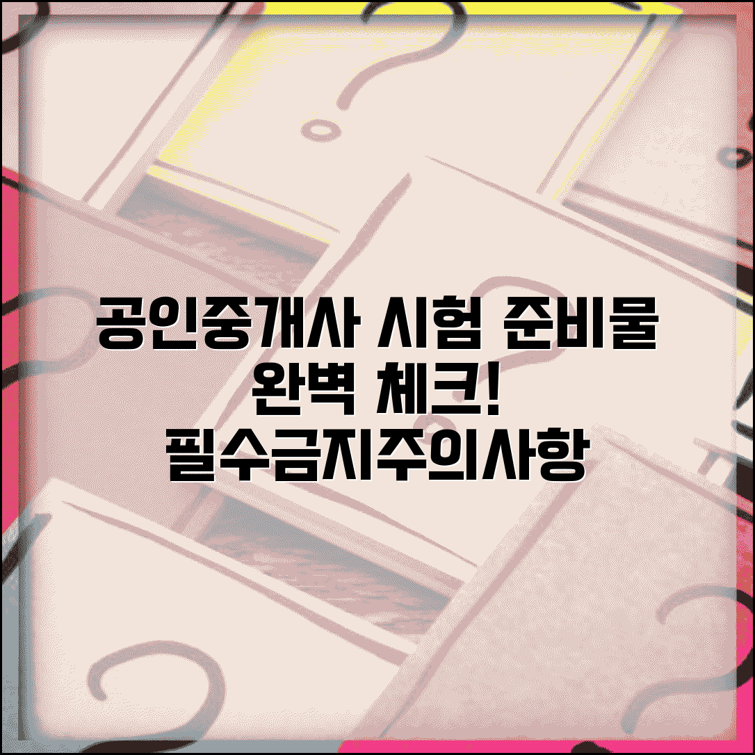 공인중개사 시험 준비물 체크리스트 | 당일 필수 지참품, 금지 물품 및 주의사항 총정리