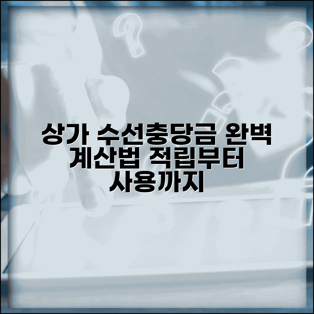 수선충당금 계산법 | 상가 수선충당금 적립 및 사용