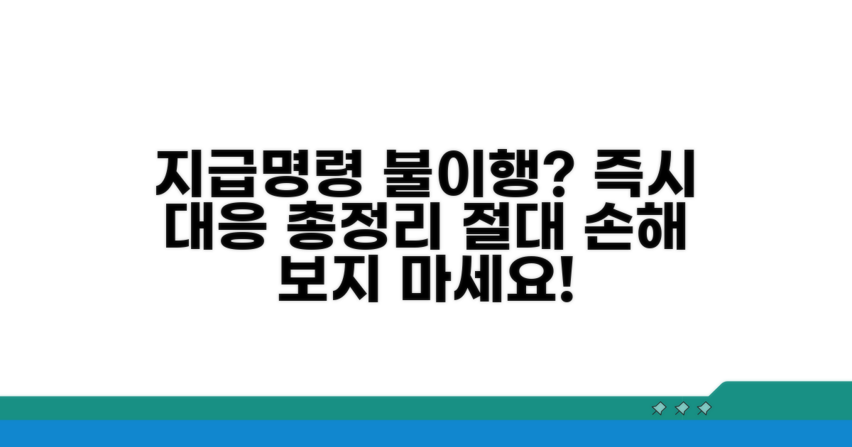 지급 명령 불이행 시 대응 방법