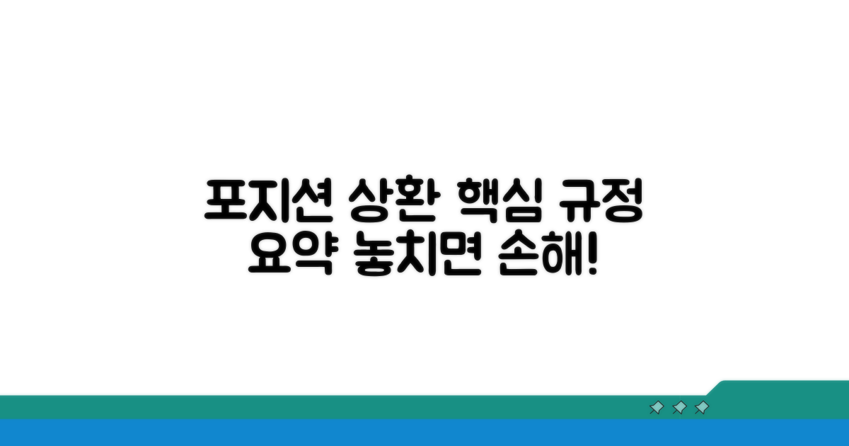 포지션 상환 규정 핵심 요약