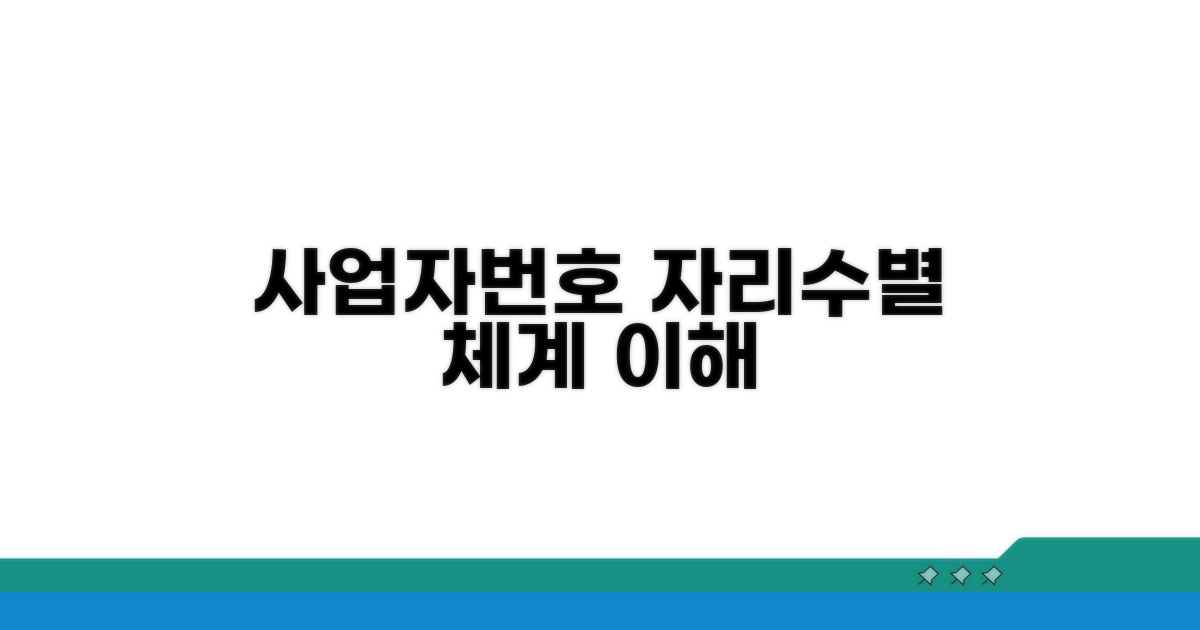 자리수별 사업자번호 체계 설명