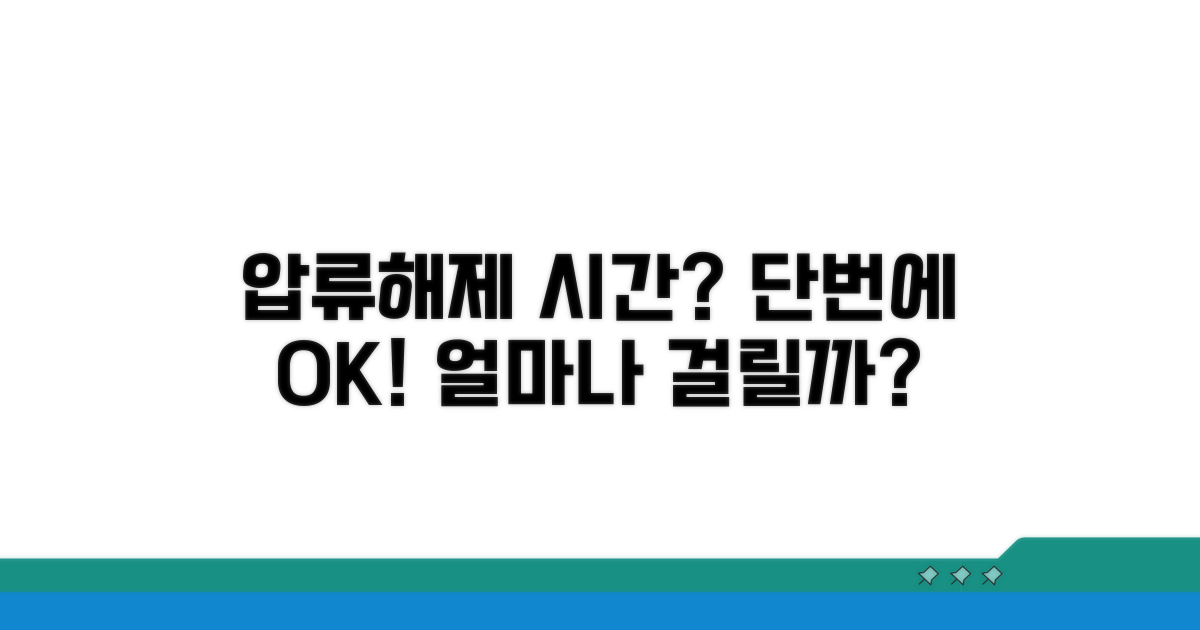 압류해제 시간, 얼마나 걸릴까?