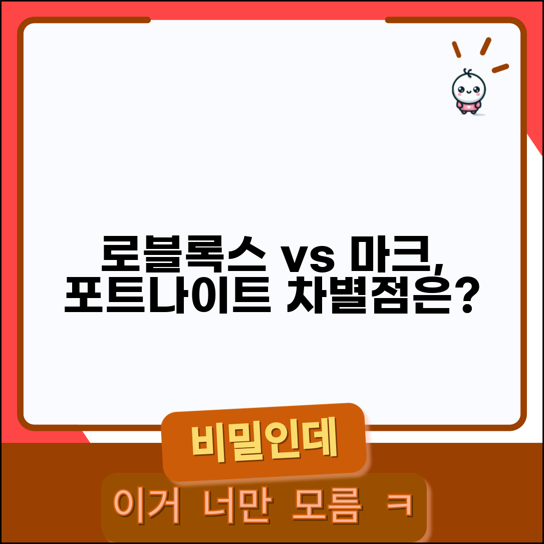 로블록스 라이벌 게임들과 비교 | 마인크래프트 포트나이트와 차별화되는 특징들