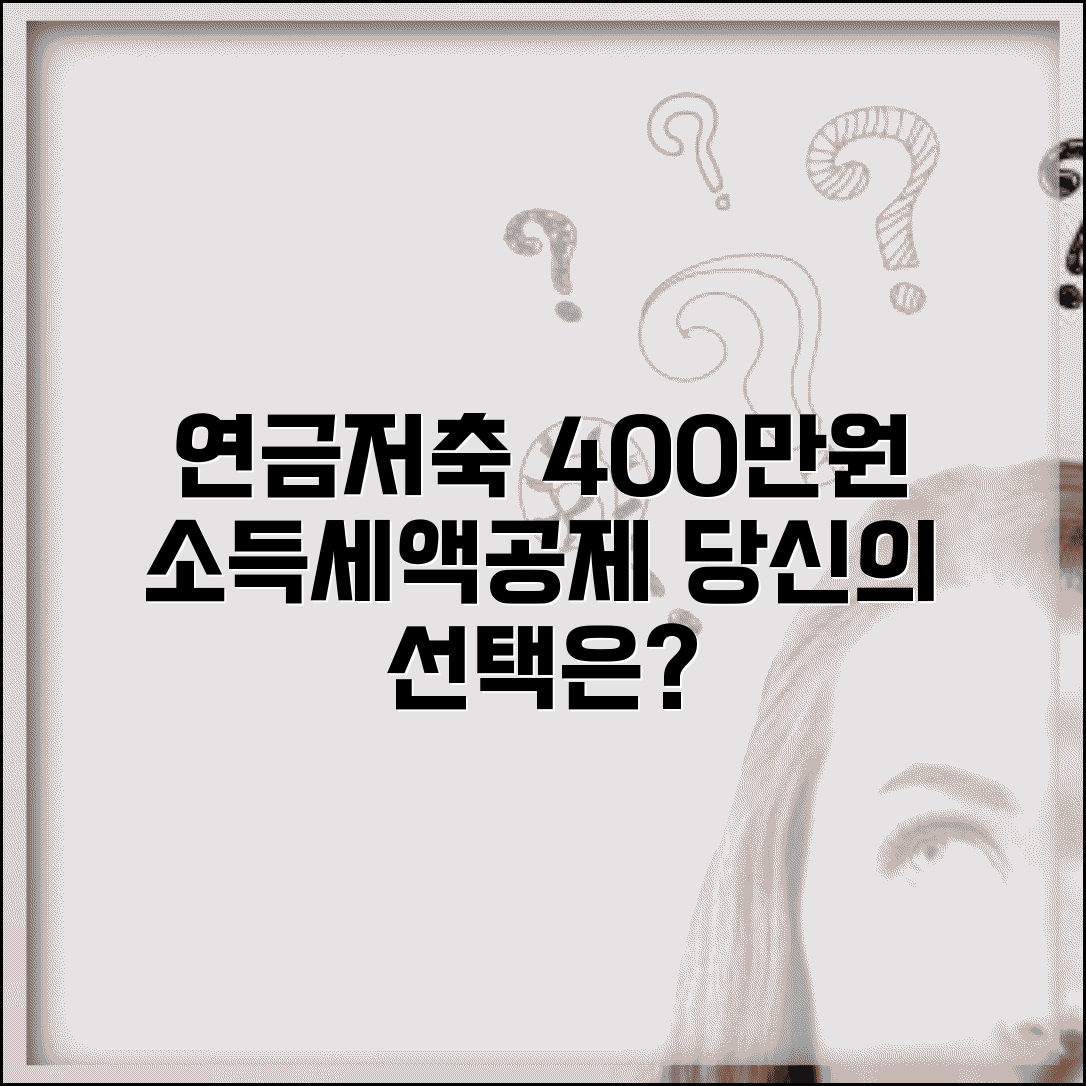 연금저축 소득공제 한도 | 연금저축펀드 연 400만원 소득공제와 세액공제 선택
