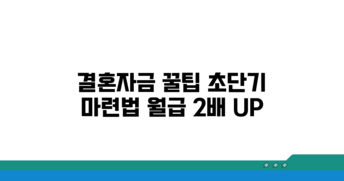 현명한 결혼자금 마련 꿀팁