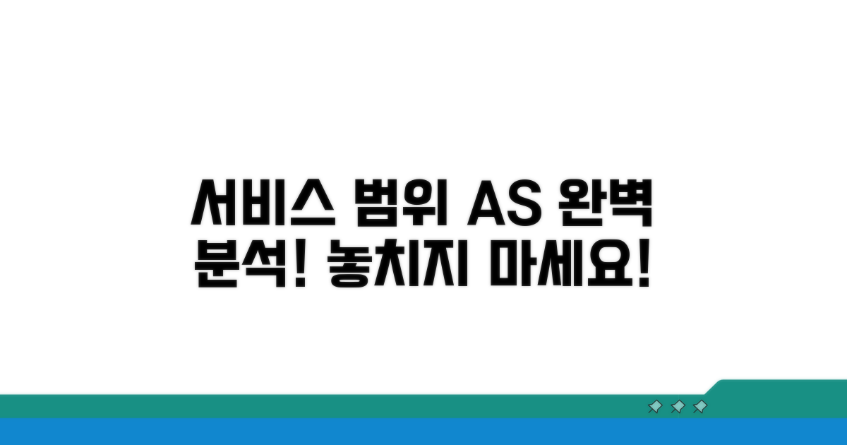서비스 범위와 A/S 조건 분석