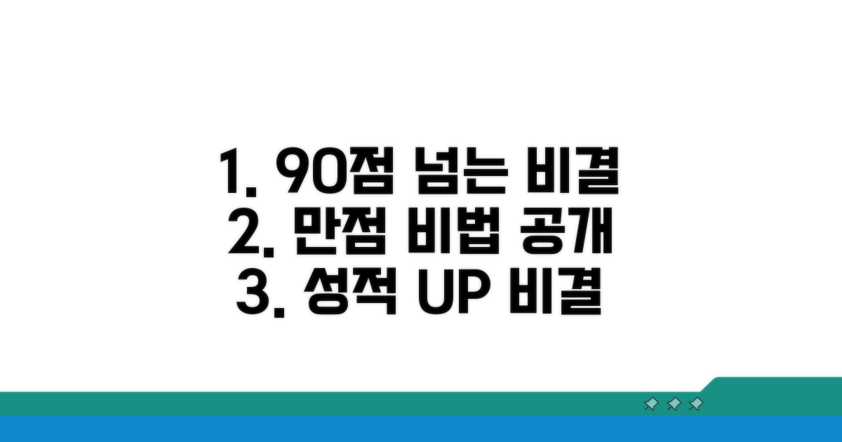 90점 이상 달성 비결 공개