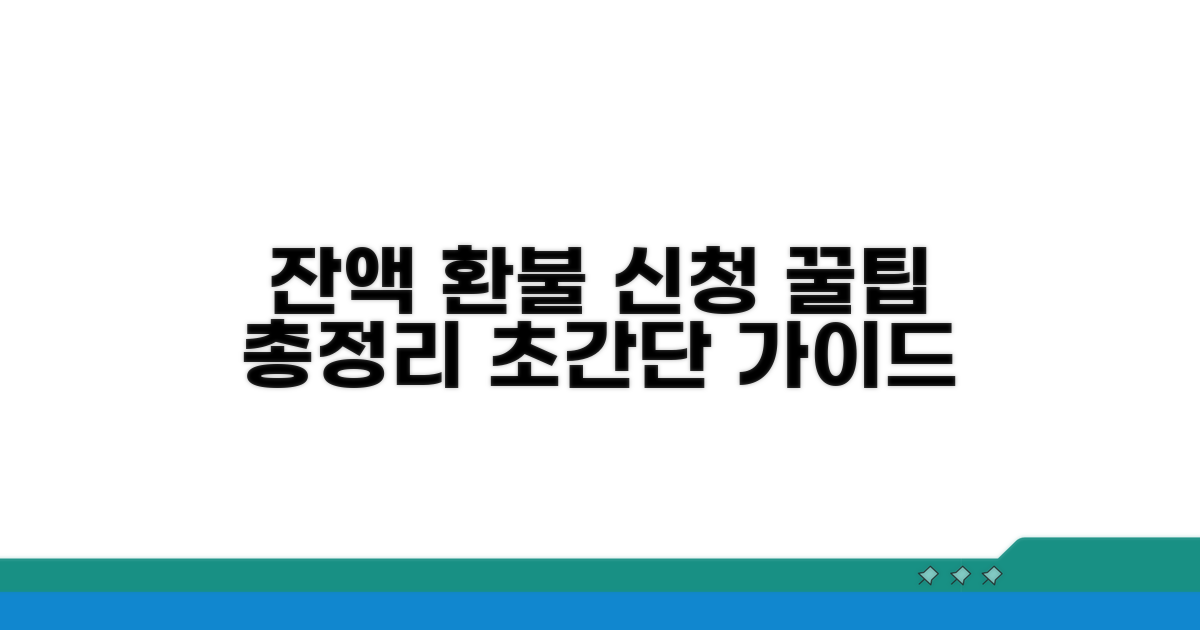잔액 환불 신청 방법 총정리