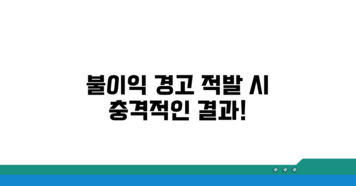 적발 시 예상되는 불이익