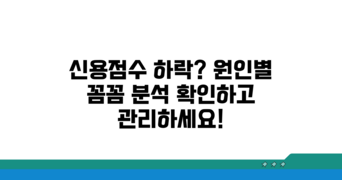 신용점수 하락 원인 상세 분석