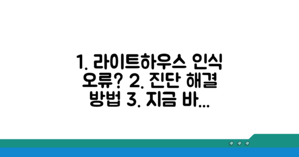 라이트하우스 인식 불량, 진단 방법