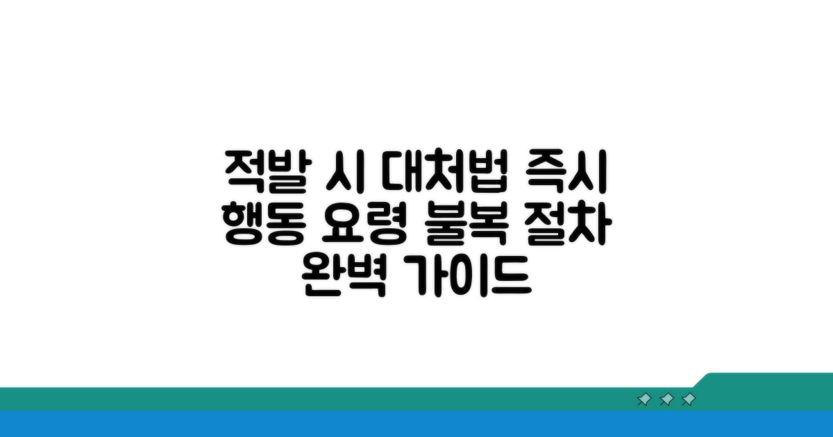 적발 시 대처법과 불복 절차