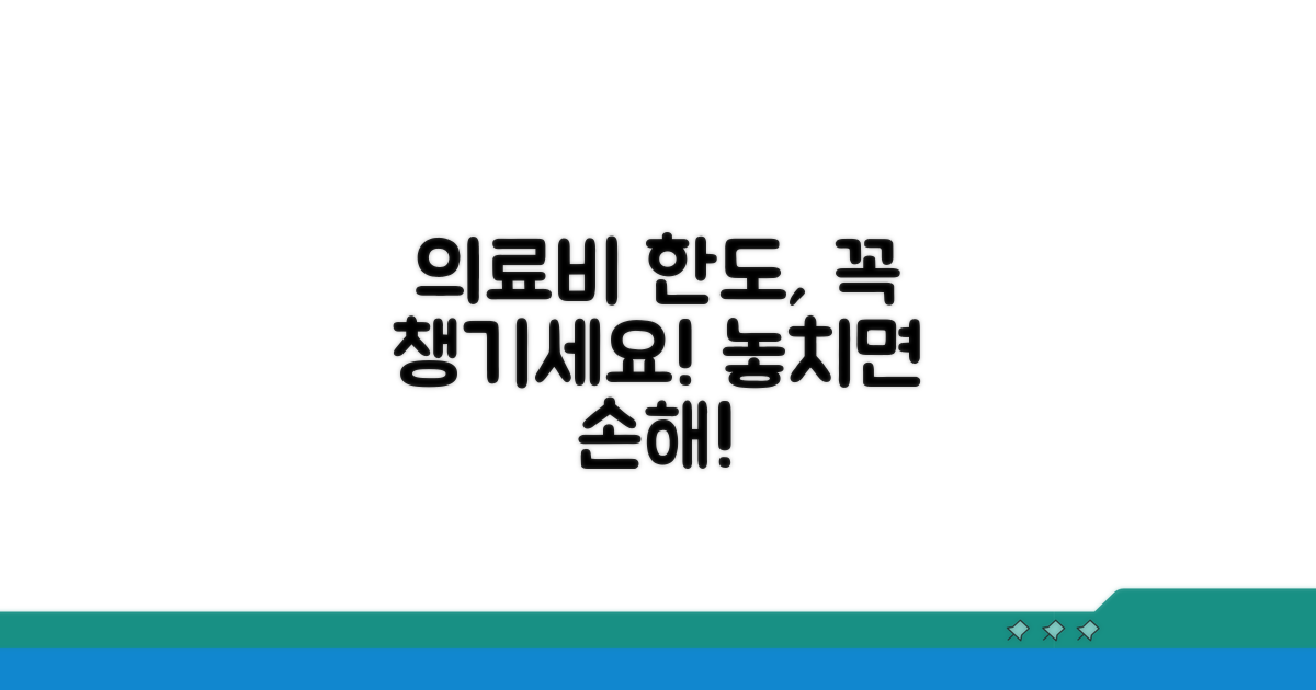의료비 한도, 놓치지 마세요