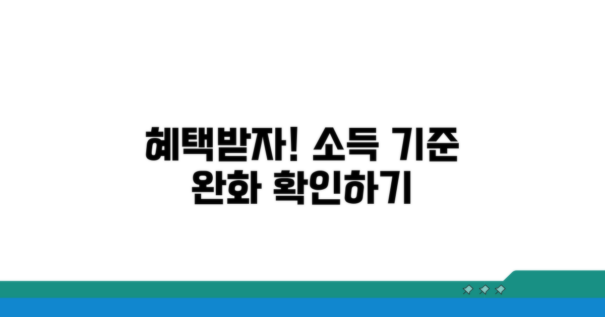 소득 기준 완화 혜택 확인하기