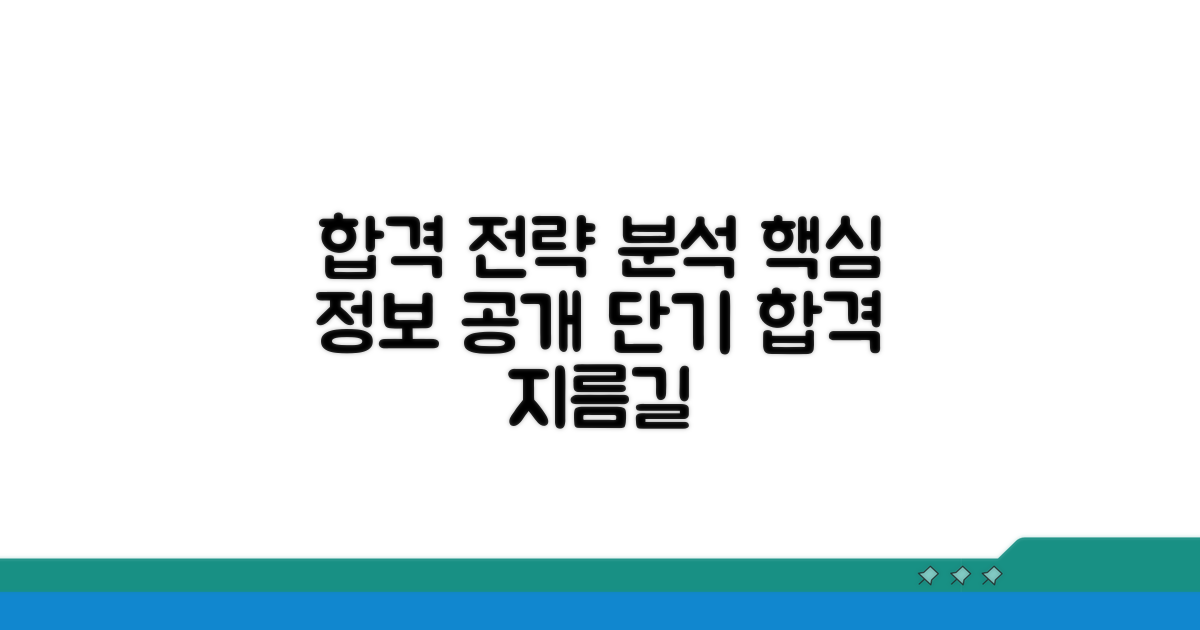 시험 정보와 합격 전략 상세 분석