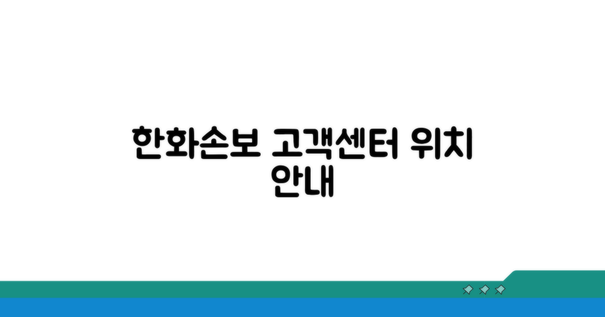 한화손해보험 고객센터 위치 찾기