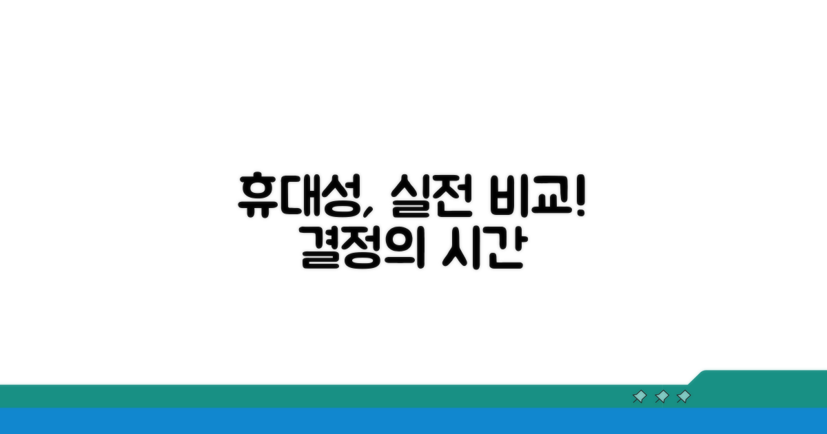 실제 사용 시 휴대성 비교 분석