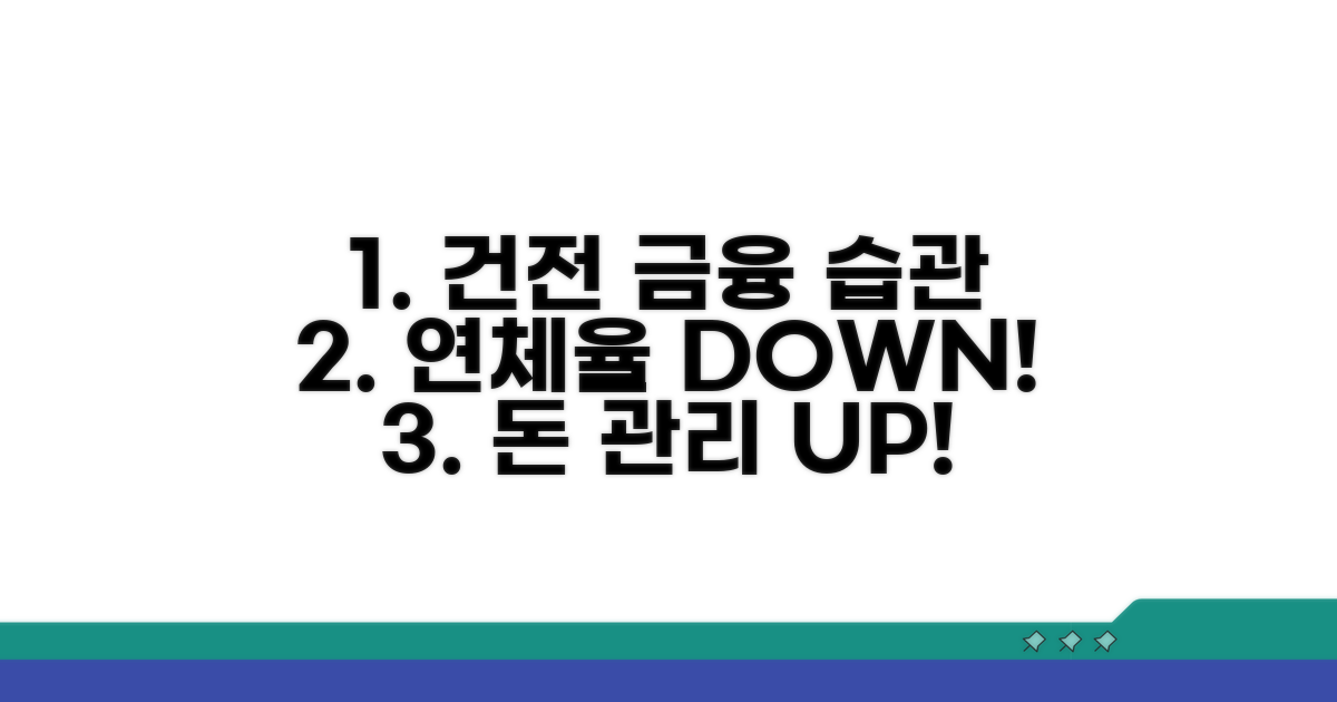 건전한 금융, 연체율 낮추는 습관