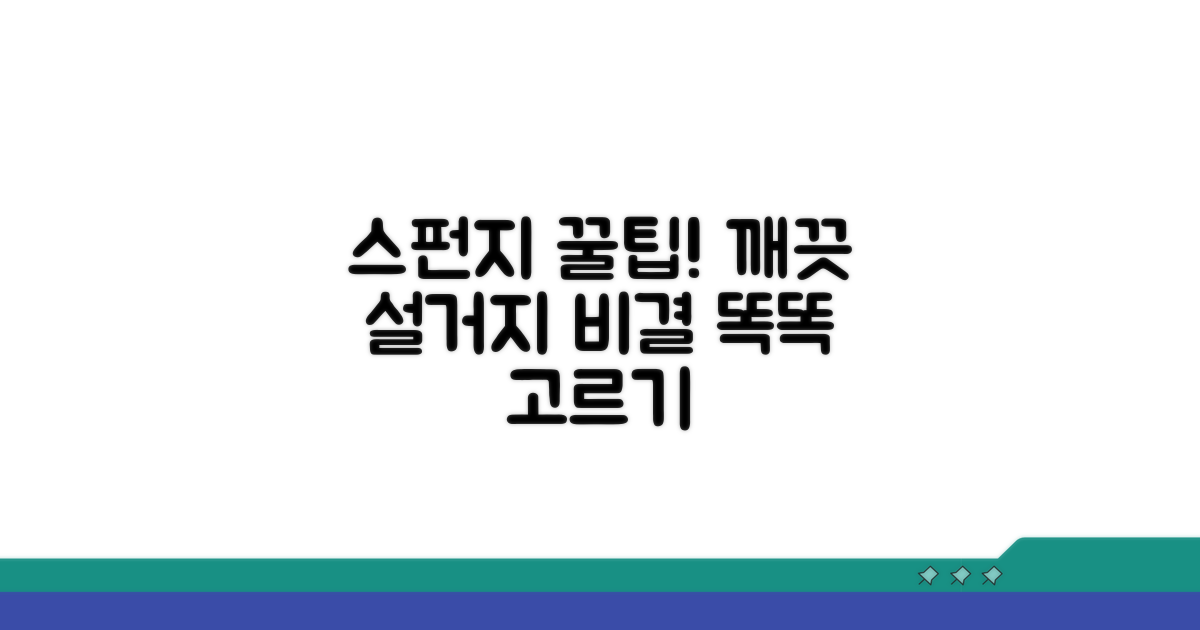 깨끗한 설거지 위한 스펀지 똑똑하게 고르기