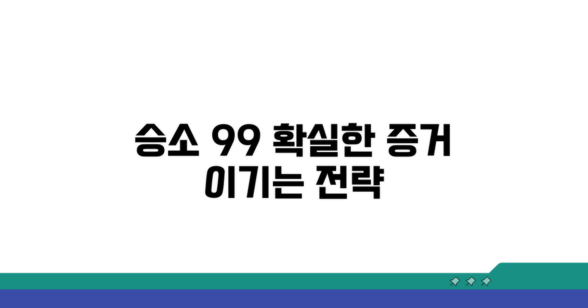 입증 가능한 증거와 승소 가능성