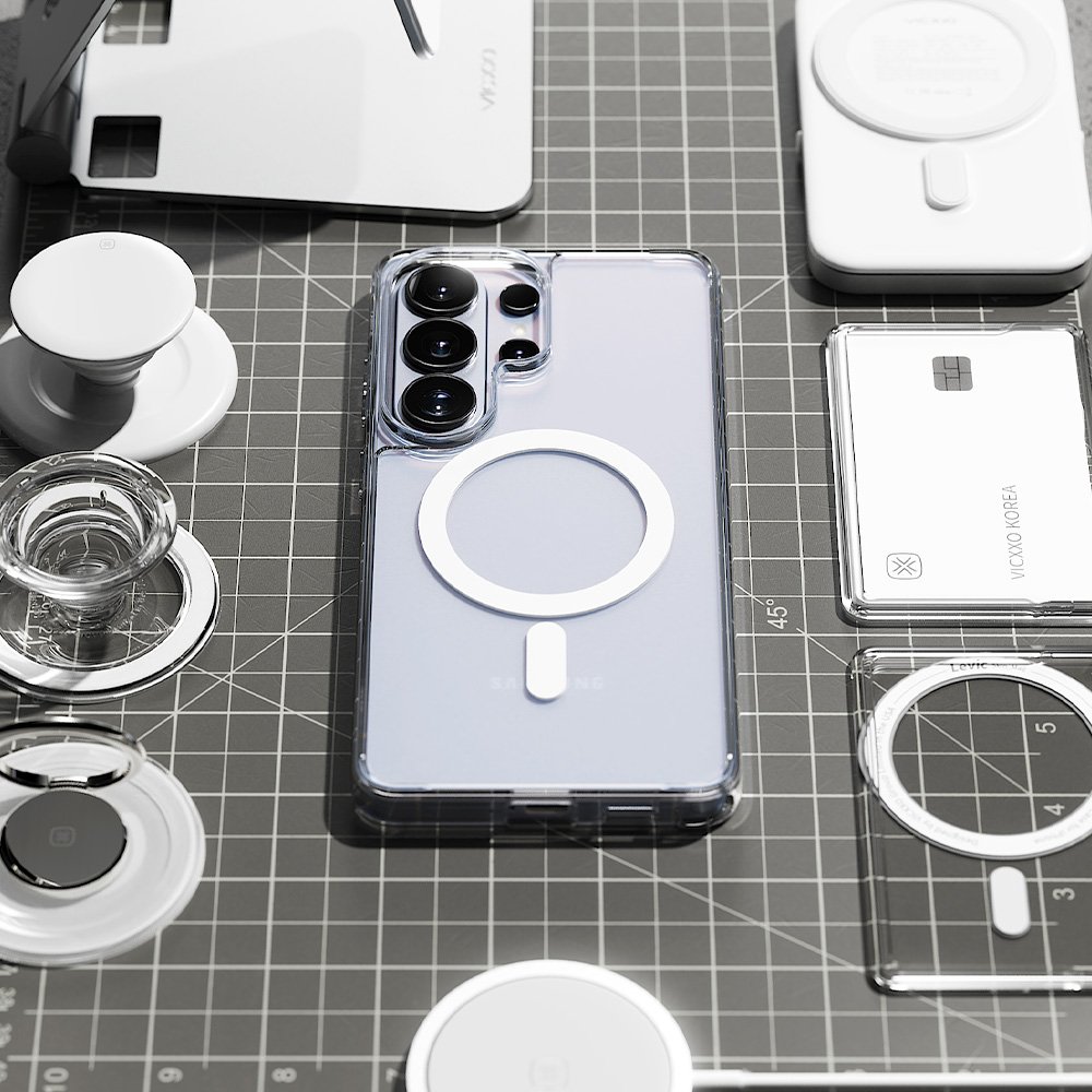 빅쏘 띠부띠부 컬러 범퍼 맥세이프 케이스 투명, 갤럭시S26 플러스 상세 이미지 1