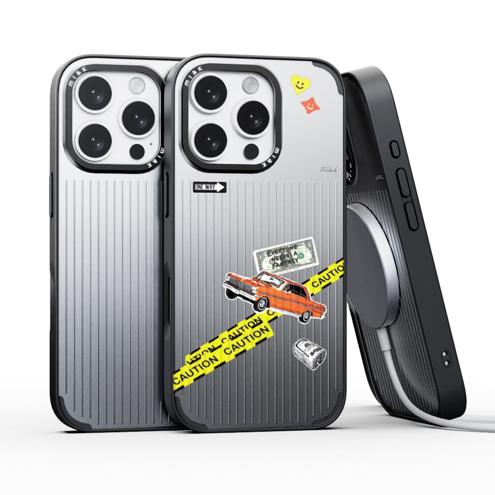 미아크 무드 맥세이프 케이스 스티커 포함 실버, 아이폰16 프로 맥스 상세 이미지 1