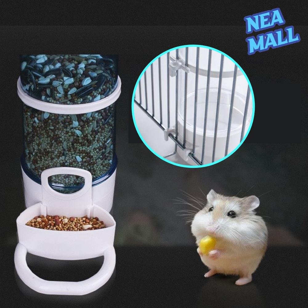 햄스터 반자동 급식기 반려동물 먹이통 투명 소재 사료 배식기 상세 이미지 1